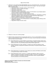 Form 10.01-D Petition for Domestic Violence Civil Protection Order - Cuyahoga County, Ohio, Page 3