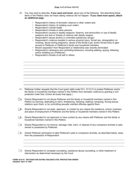 Form 10.01-P Petition for Dating Violence Civil Protection Order - Cuyahoga County, Ohio, Page 3