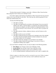 Form 10.01-O Motion for Contempt of a Domestic Violence or Dating Violence Civil Protection Order - Cuyahoga County, Ohio, Page 5