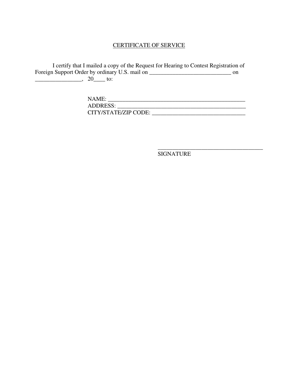Request for Hearing to Contest Registration of Foreign Support Order - Cuyahoga County, Ohio, Page 3