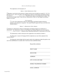 Application to Review or Adopt Administrative Order for Child Support and Medical Support - Cuyahoga County, Ohio, Page 2