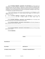 Form H251 Judgment Entry of Divorce (With Children, No Personal Jurisdiction) - Cuyahoga County, Ohio, Page 3