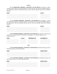 Form H162 Judgment Entry of Divorce (No Children, No Separation Agreement, No Spousal Support) - Cuyahoga County, Ohio, Page 3
