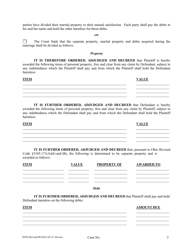 Form H950 Judgment Entry of Divorce (No Children, No Separation Agreement, With Spousal Support) - Cuyahoga County, Ohio, Page 3