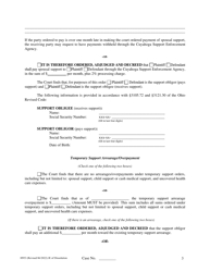 Form H953 Judgment Entry of Dissolution (No Children, With Spousal Support) - Cuyahoga County, Ohio, Page 3