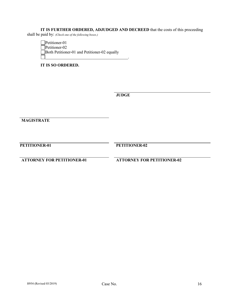 Form H954 - Fill Out, Sign Online and Download Fillable PDF, Cuyahoga ...