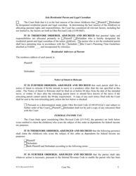 Form H133 Judgment Entry of Legal Separation (With Children, With Separation Agreement) - Cuyahoga County, Ohio, Page 5