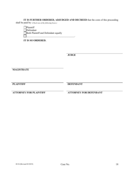 Form H134 Judgment Entry of Legal Separation (With Children, No Separation Agreement) - Cuyahoga County, Ohio, Page 18