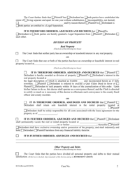 Form H134 Judgment Entry of Legal Separation (With Children, No Separation Agreement) - Cuyahoga County, Ohio, Page 2