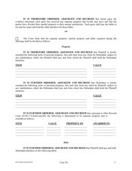Form H134 Judgment Entry of Legal Separation (With Children, No Separation Agreement) - Cuyahoga County, Ohio, Page 3