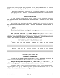 Form H134 Judgment Entry of Legal Separation (With Children, No Separation Agreement) - Cuyahoga County, Ohio, Page 7