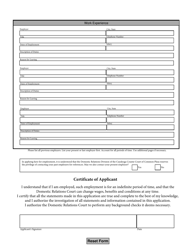 Employment Application - Cuyahoga County, Ohio, Page 2