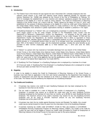 Employer Application to Participate in the Credit for Employment of Returning Veterans of the Armed Forces - City of Philadelphia, Pennsylvania, Page 3