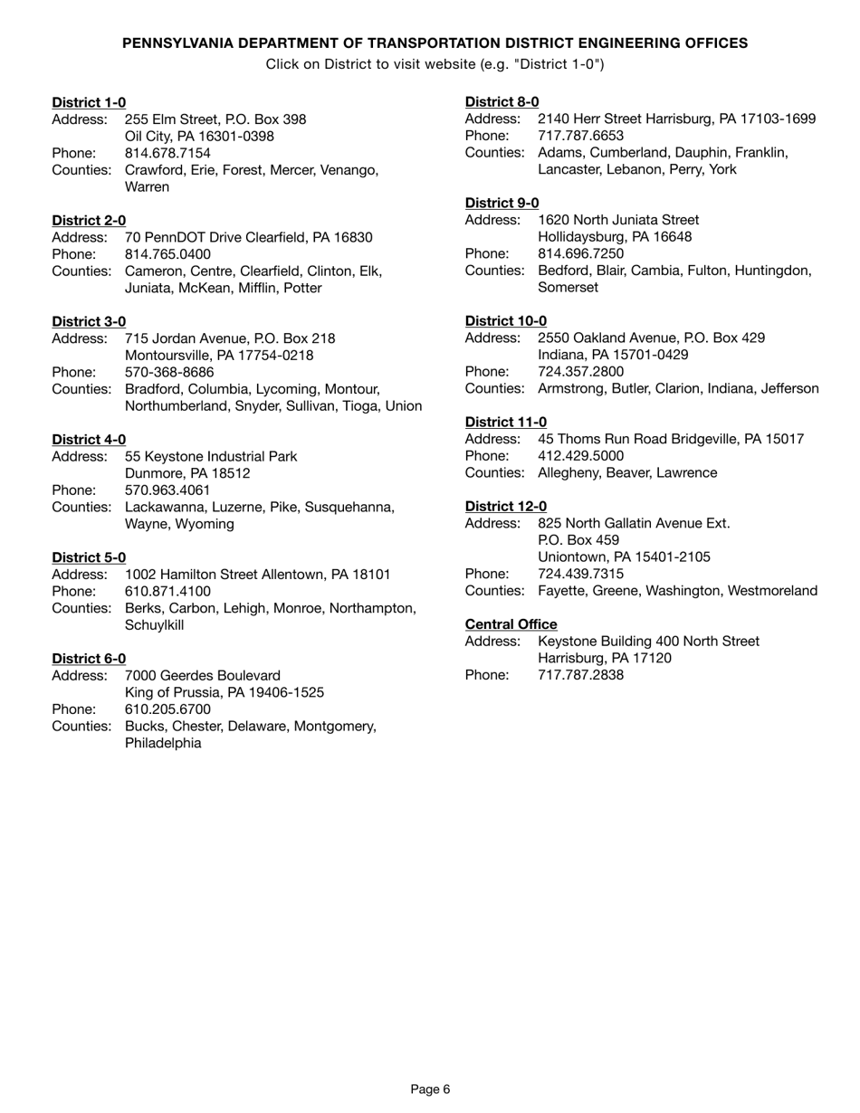 Form TE-300 Special Event Permit - Processions, Assemblages and Special Activities, and Film Shoots - Pennsylvania, Page 6