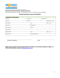 Florida Contractor License Verification - Broward County, Florida, Page 2