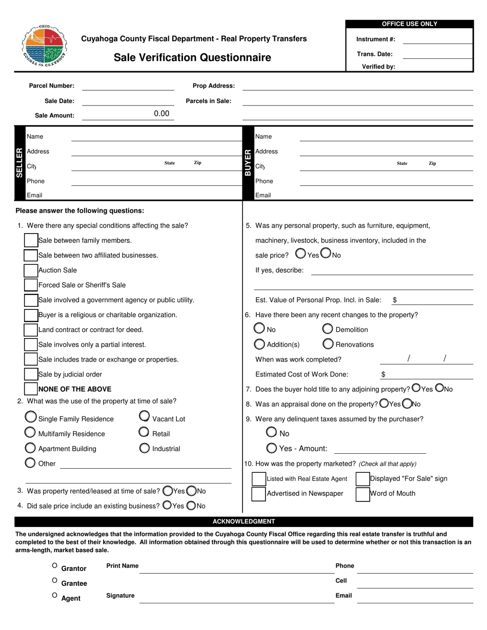 Form DTE100 Fill Out, Sign Online and Download Fillable PDF, Cuyahoga
