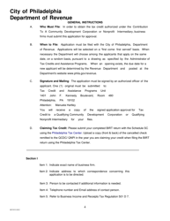 Original Application for Business Income and Receipts Tax Credit for Contribution to a Community Development Corporation or Nonprofit Intermediary - City of Philadelphia, Pennsylvania, Page 4