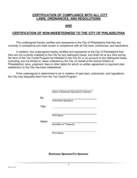 Original Application for Business Income and Receipts Tax Credit for Contribution to a Nonprofit Organization Engaged in Developing and Implementing Healthy Food Initiatives - City of Philadelphia, Pennsylvania, Page 7