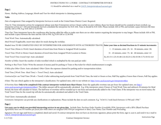 Form I-2 Contract Interpreter Invoice - California, Page 3