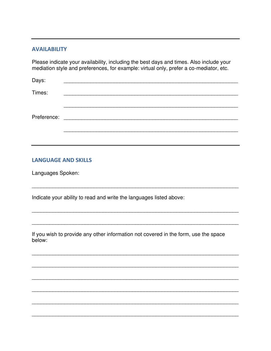 Volunteer Mediator Interest Form - City of Philadelphia, Pennsylvania, Page 3