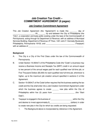 Job Creation Tax Credit Application - City of Philadelphia, Pennsylvania, Page 11