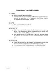 Job Creation Tax Credit Application - City of Philadelphia, Pennsylvania, Page 2