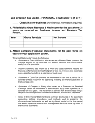 Job Creation Tax Credit Application - City of Philadelphia, Pennsylvania, Page 9