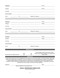 WVSP Form 5 Application for Non-uniformed (Civilian) Employment - West Virginia, Page 3