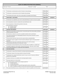 Form C (CE-1282) Audit of Fabrication Practices (General) - City of Houston, Texas, Page 3
