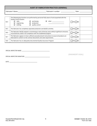 Form C (CE-1282) Audit of Fabrication Practices (General) - City of Houston, Texas, Page 6