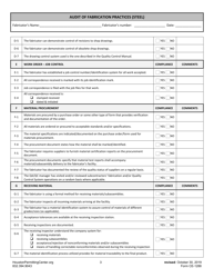 Form D (CE-1288) Audit of Fabrication Practices (Steel) - City of Houston, Texas, Page 3