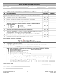 Form D (CE-1288) Audit of Fabrication Practices (Steel) - City of Houston, Texas, Page 6