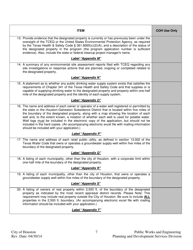 Application for Approval of Municipal Setting Designation - City of Houston, Texas, Page 7