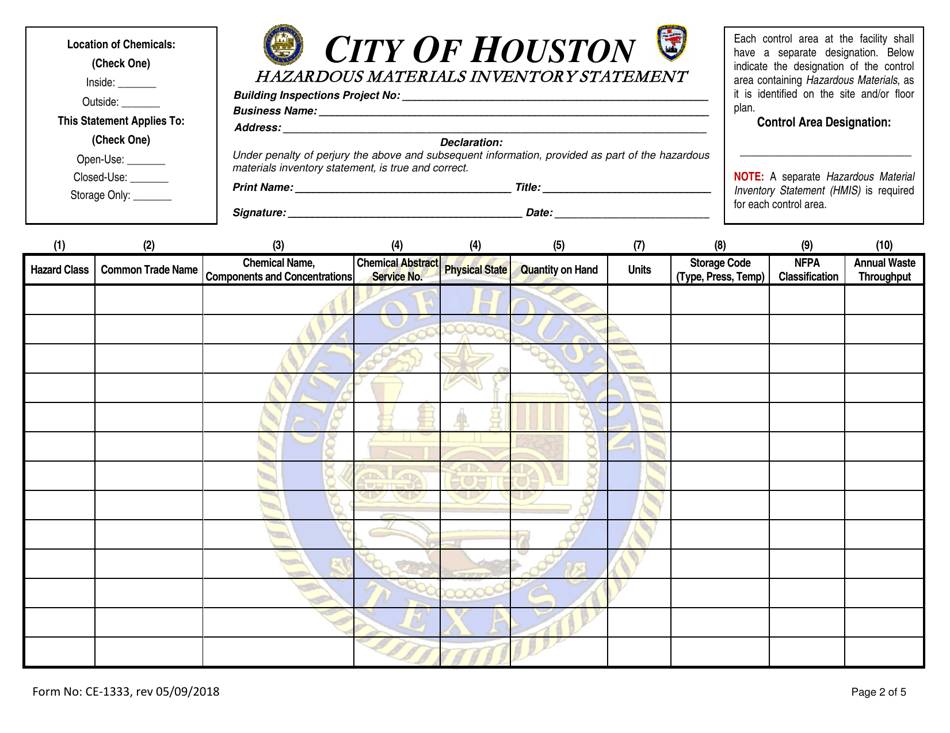 Form CE1333 Fill Out, Sign Online and Download Printable PDF, City