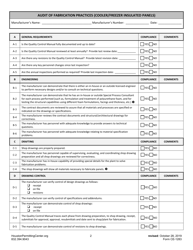 Form E (CE-1283) Audit of Fabrication Practices (Cooler/Freezer Insulated Panels) - City of Houston, Texas, Page 2