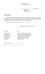 Form PW-9873C Consent to Encroachment Over City Easement - City of Houston, Texas, Page 5