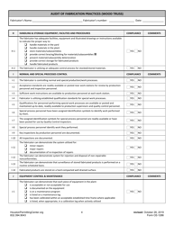 Form F (CE-1286) Audit of Fabrication Practices (Wood Truss) - City of Houston, Texas, Page 4