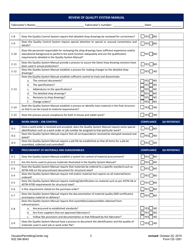 Form B (CE-1281) Review of Quality System Manual - City of Houston, Texas, Page 3