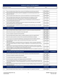 Form B (CE-1281) Review of Quality System Manual - City of Houston, Texas, Page 5