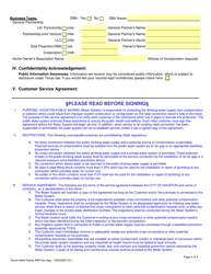 Application for Water/Wastewater Service - City of Houston, Texas, Page 4