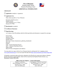 Pipeline Street Crossing Permit Application - City of Houston, Texas, Page 6