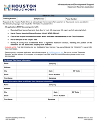 Document preview: Form IDS-001 Easement Reverter Application - City of Houston, Texas