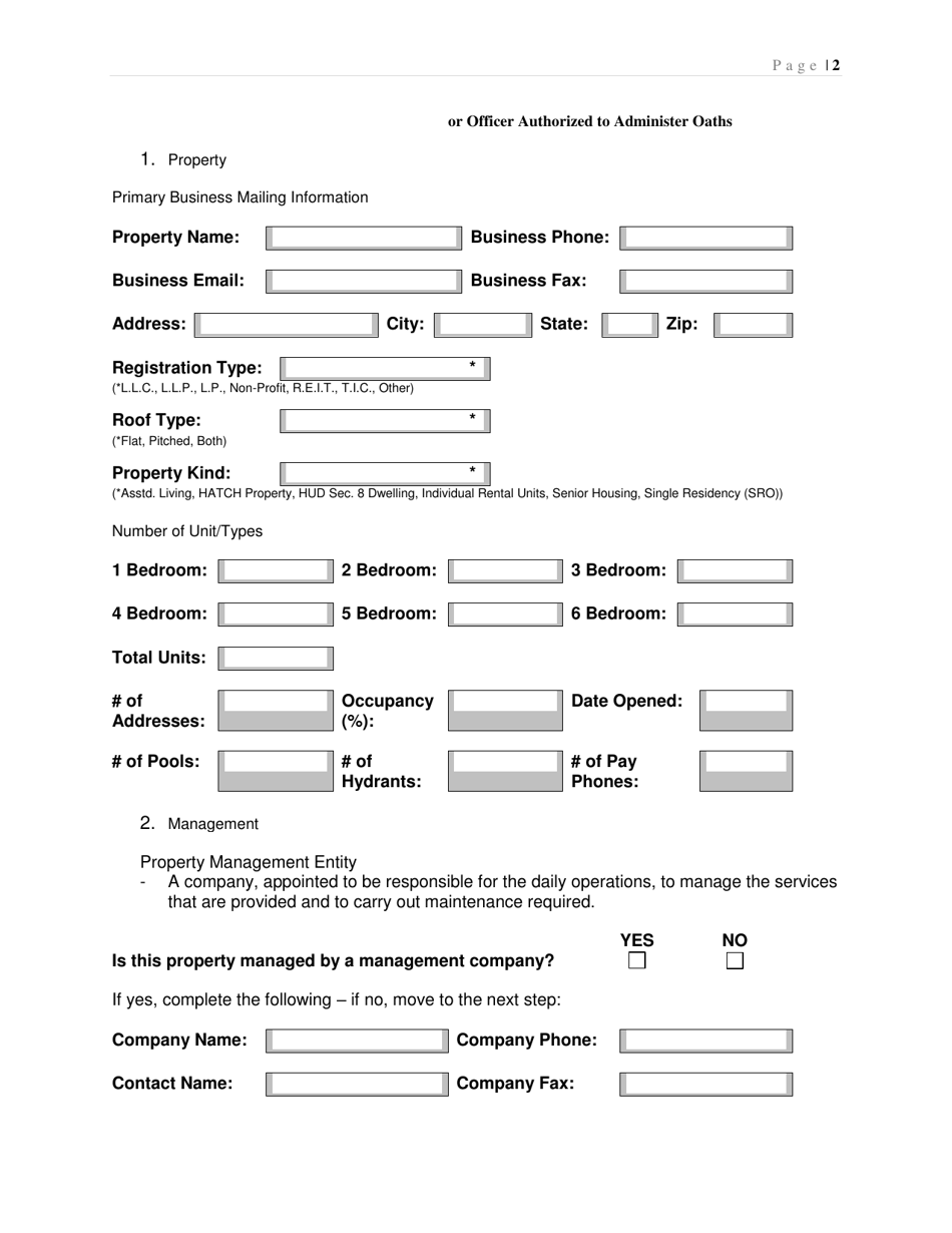 Multi-Family Rental Property Registration - City of Houston, Texas, Page 2