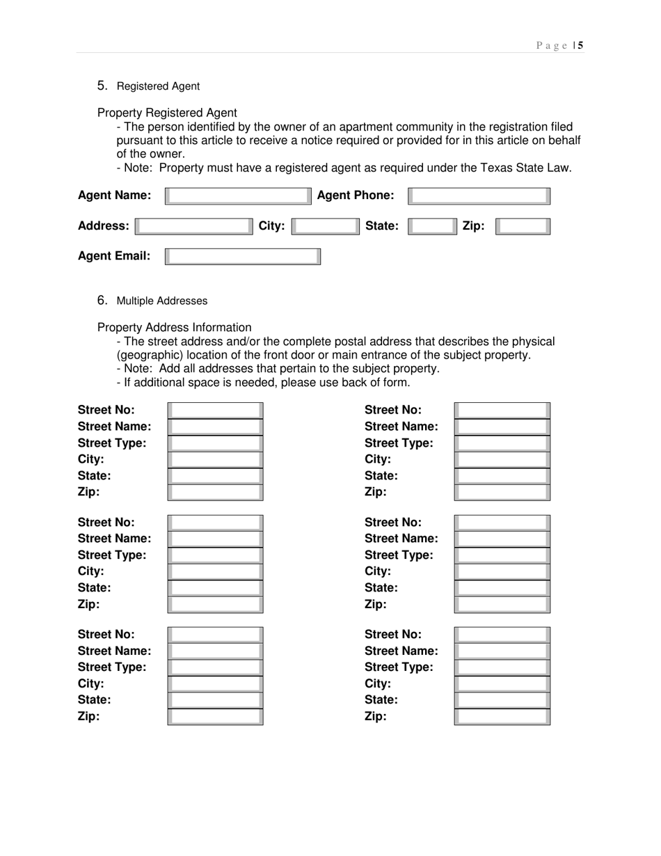 Multi-Family Rental Property Registration - City of Houston, Texas, Page 5