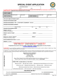 Special Event Application - City of Houston, Texas