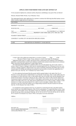 Document preview: Application for Permit for Sanitary Sewer Tap - City of Houston, Texas