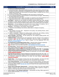 Form CE-1105 Commercial Prerequisite Checklist - City of Houston, Texas, Page 2