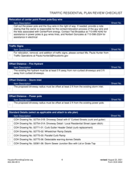 Form OCE-0002 Traffic Residential Plan Review Checklist - City of Houston, Texas, Page 4