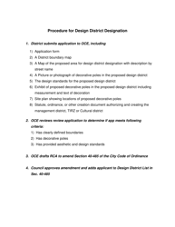 Application for Design District Designation - City of Houston, Texas, Page 2