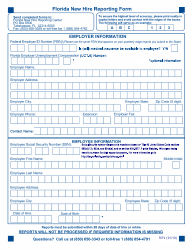 Document preview: New Hire Reporting Form - Florida